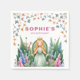 Bezauberte Woodland Fairy Princess Birthday Serviette