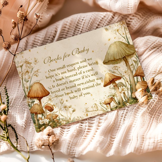 Bezauberte Woodland-Pilzbücher für Baby Begleitkarte (Von Creator hochgeladen)