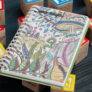 Bezauberter Garten mit magischen Pilzen Notizblock