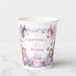 Bezauberter Lila Frischgarten - Geburtstag Pappbecher