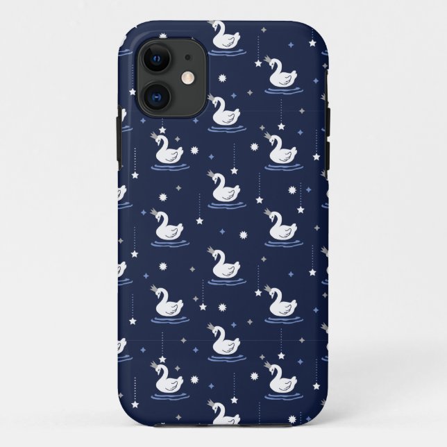 Bezauberter See - Graceful Swan Muster Design Case-Mate iPhone Hülle (Rückseite)