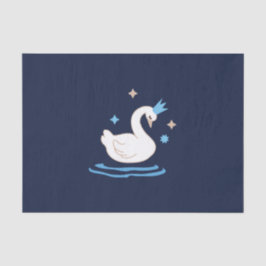 Bezauberter See - Graceful Swan Seidenpapier