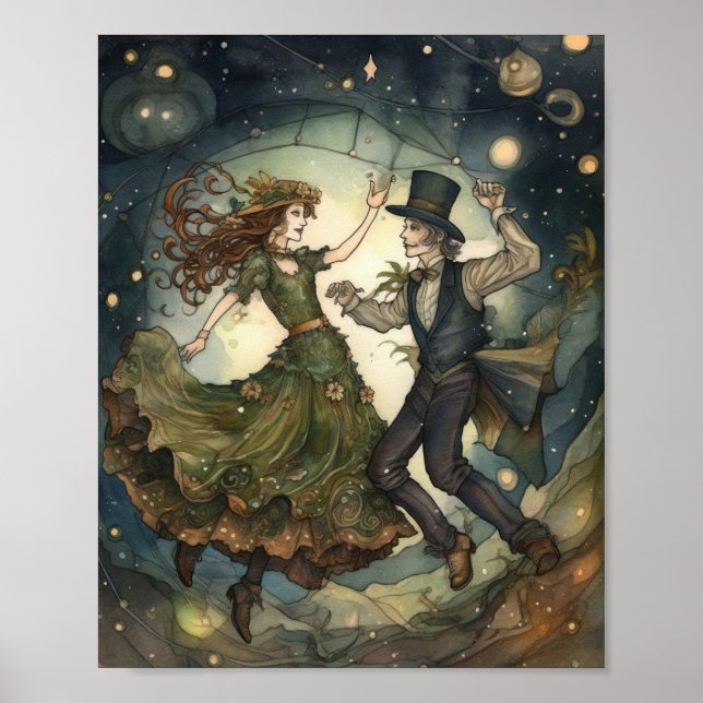 Bezauberter Steampunk Waltz: Ein Viktorianischer T Poster (Vorne)