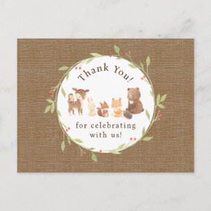 Bezauberter Wald Danke Postkarte