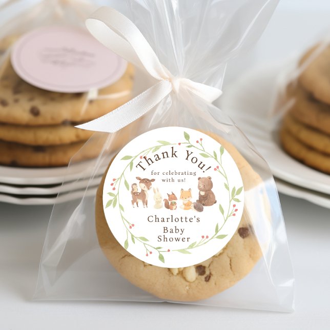 Bezauberter Wald Danke Runder Aufkleber (Von Creator hochgeladen)