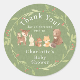 Bezauberter Wald Danke Runder Aufkleber