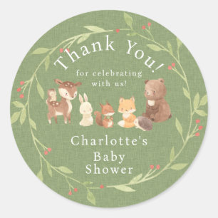 Bezauberter Wald Danke Runder Aufkleber