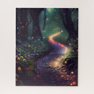 Bezauberter Wald mit Lichtern, 500 Stück Puzzle
