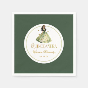 Bezauberter Wald Quinceanera Geburtstag Serviette