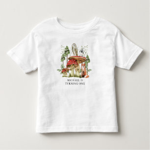 Bezauberter Wald Waldland Junge erster Geburtstag Kleinkind T-shirt