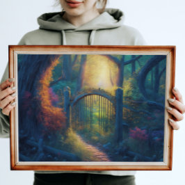 Bezauberter Waldgarten | Digitale Kunst Poster