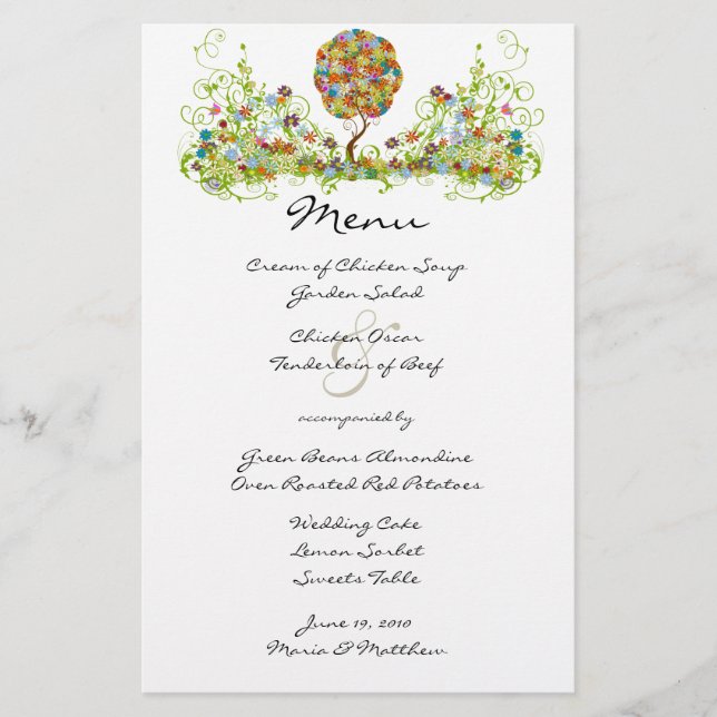 Bezauberter Waldpatchwork Blumenmauerbaum (Vorderseite)