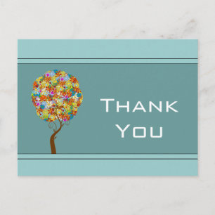 Bezauberter Waldpatchwork Blumenmauerbaum Postkarte