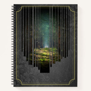 Bezauberter Waldweg - Dunkles mystisches Portal Notizbuch