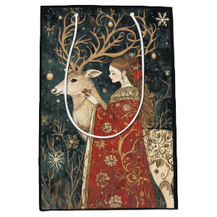 Bezauberter Winter: Der Maiden und der Stag Mittlere Geschenktüte