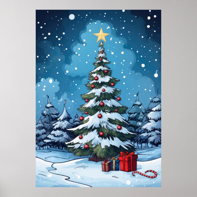 Bezauberter Winterabend Poster (Vorne)