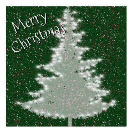 Bezauberter Winterglühen Weihnachtsbaum Poster