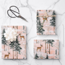Bezauberter Winterwald Geschenkpapier Set
