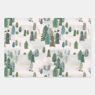 Bezauberter Winterwald Geschenkpapier Set