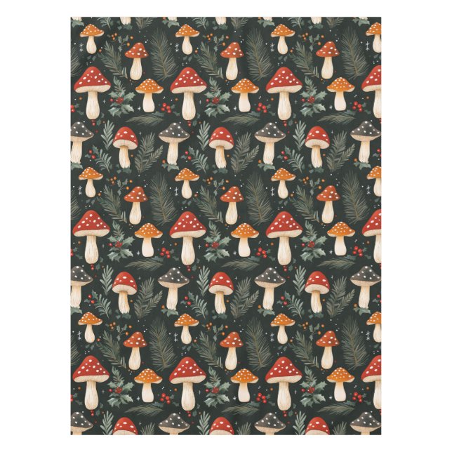 Bezauberter Woodland Urlaub Tischdecke (Vorderseite)