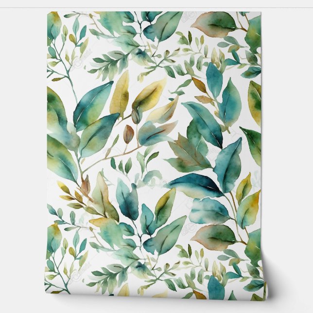 Bezaubertes Evergreen Ballet Botanisch Tapete (Abrollen)