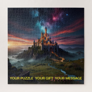 "Bezaubertes Schloss unter Sternenhimmel" Puzzle