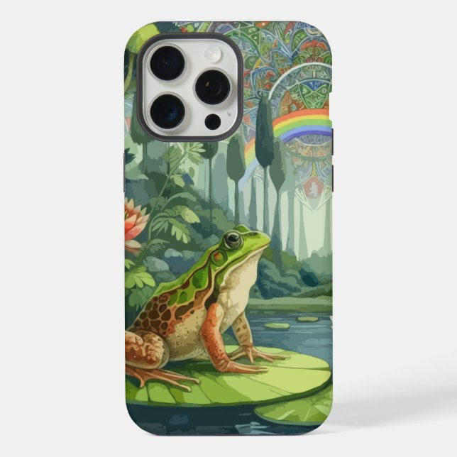 Bezauberung des William Morris Frogs im Wald iPhone Hülle (Rückseite)