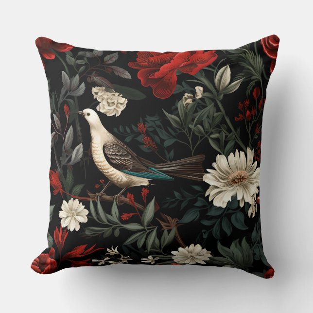 Bezauberung Mitternacht Botanischer Garten Kissen (Vorderseite)