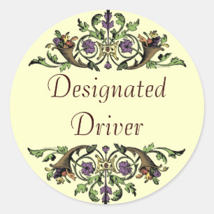 Bezeichnete Fahrerwohnung Cornucopia Safety Sticke Runder Aufkleber