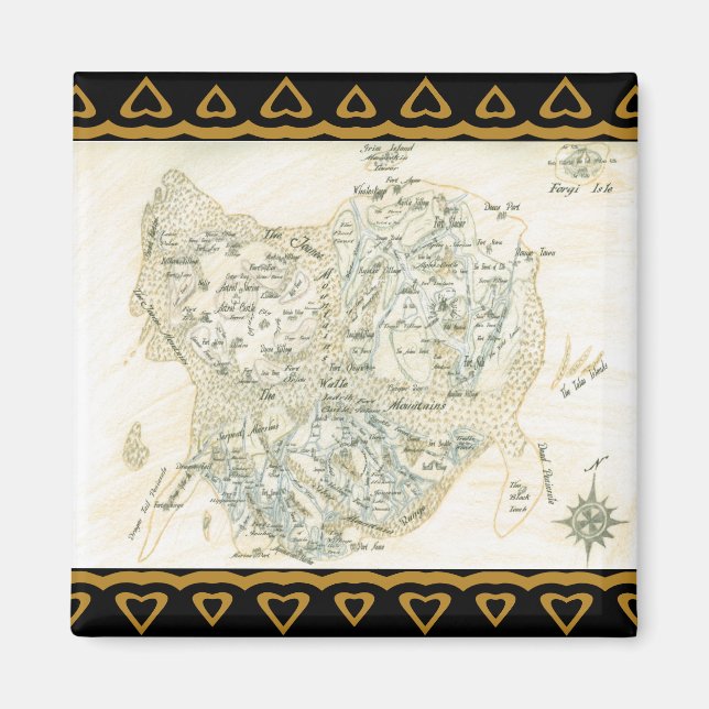 Bezeichnete Karte von Trino Magnet (Vorne)