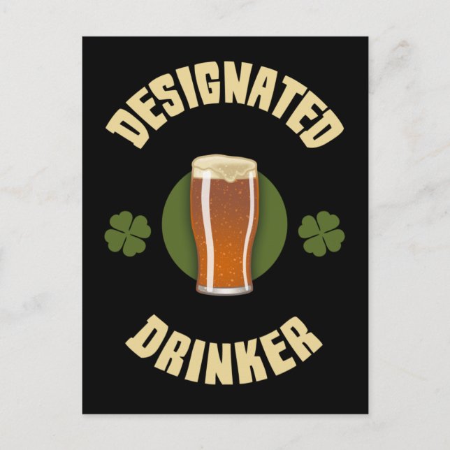 Bezeichneter Drinker Postkarte (Vorderseite)