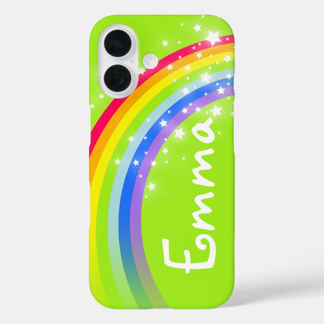 Bezeichnung 4 Buchstaben Regenbogengrün Case-Mate iPhone Hülle (Rückseite)