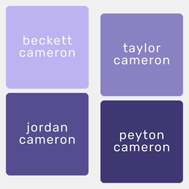 Bezeichnung auf Lila Bekleidungsetiketten Etiketten (Grün)