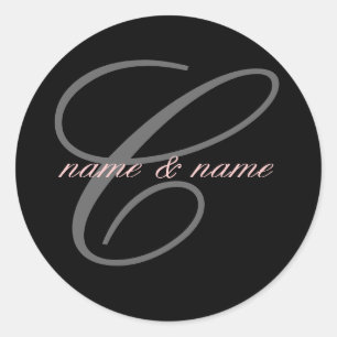 Bezeichnung C Monogramm Runder Aufkleber