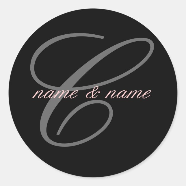 Bezeichnung C Monogramm Runder Aufkleber (Vorderseite)