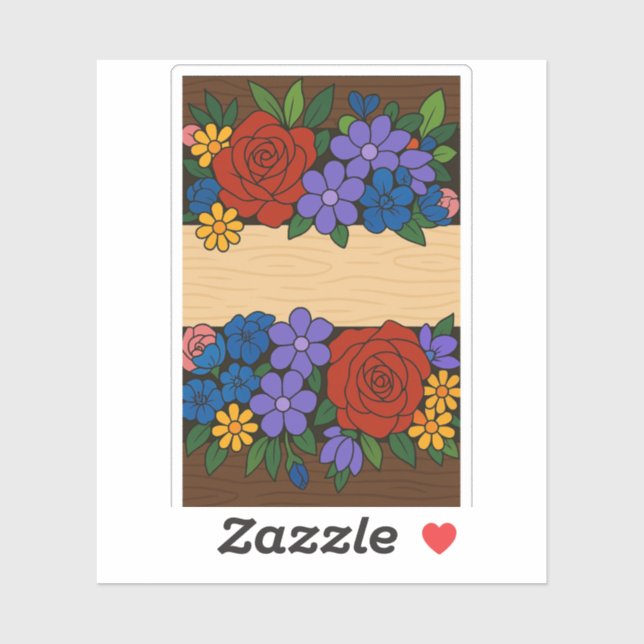 Bezeichnung der Blume Aufkleber (Blatt)