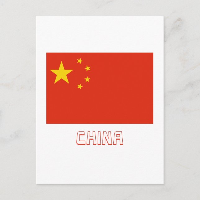 Bezeichnung der China Postkarte (Vorderseite)
