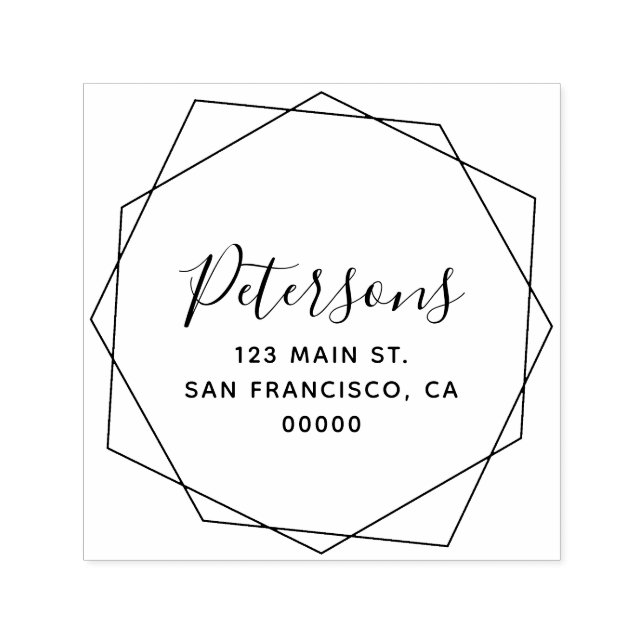 Bezeichnung der geometrischen, modernen Kalligrafi Permastempel (Design)