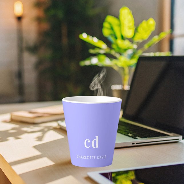 Bezeichnung der Initialen der Violettlavender Mono Milchtasse (Von Creator hochgeladen)