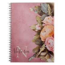 Bezeichnung der rustikalen Monogramm Pink Floral F