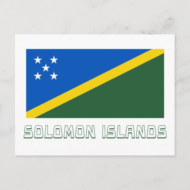 Bezeichnung der Salomonen-Flagge Postkarte (Vorderseite)