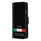 Bezeichnung der schwarzen Monografie Italiens iPhone Wallet Hülle (Links)