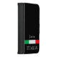 Bezeichnung der schwarzen Monografie Italiens iPhone Wallet Hülle (Rechts)