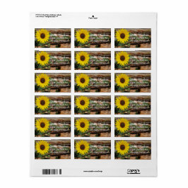 Bezeichnung der Sonnenblume Adressaufkleber