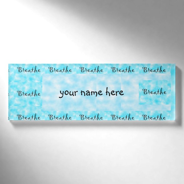 Bezeichnung des Atems Namenschild (Vorderseite)
