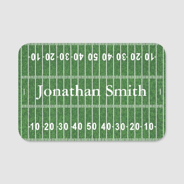 Bezeichnung des Football Field Design Tag Namensschild (Vorderseite)