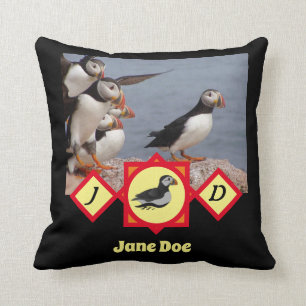 Bezeichnung des Fotos "Atlantic Puffin Swimming Mo Kissen