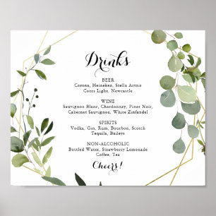 Bezeichnung des geometrischen Golden Tropical Wedd Poster