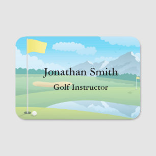 Bezeichnung des Golfplatzes Namensschild