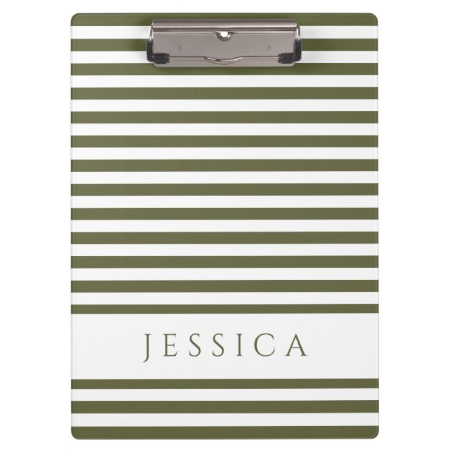 Bezeichnung des grünen und weißen Streifens Klemmbrett (Vorderseite)